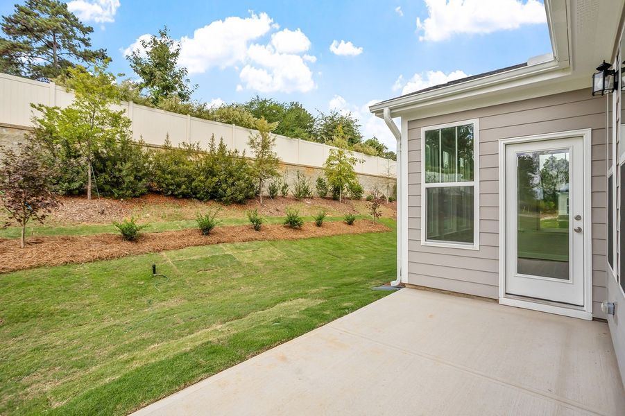 Exterior details and patio area of a home in Georgias Landing, Raleigh (Image 20).