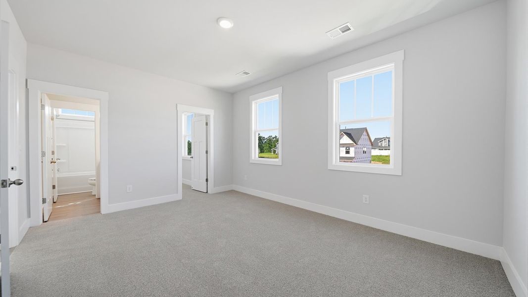 Furnished interior view inside a new home in Kayfield at Midway, Anderson (Image 26). Furnished interior view inside a new home in Kayfield at Midway, Anderson (Image 26).