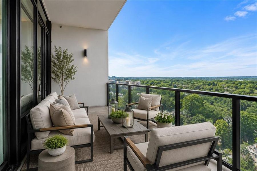 Exterior details and patio area of a home in The Dillon Buckhead, Atlanta (Image 2). Exterior details and patio area of a home in The Dillon Buckhead, Atlanta (Image 2).