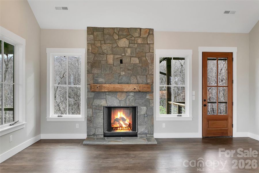 Furnished interior view inside a new home in , Pisgah Forest (Image 6).