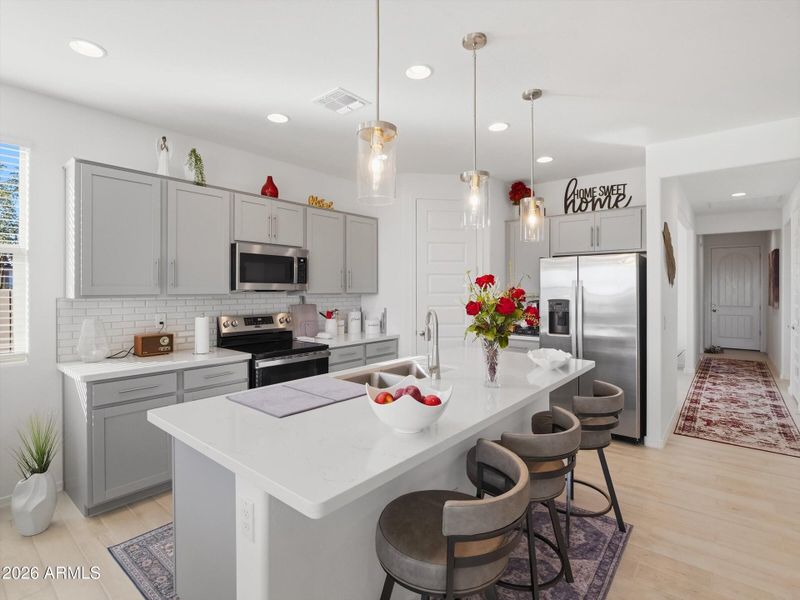 Kitchen Island Space for 3