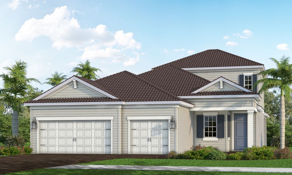 Representative exterior photo of a completed home built from the Ocean Front by Neal Communities in Grand Park, Sarasota, FL (Image 4).