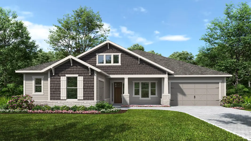 Representative exterior photo of a completed home built from the 3311MC by MasterCraft Builder Group in Madeira, St. Augustine, FL (Image 7). Representative exterior photo of a completed home built from the 3311MC by MasterCraft Builder Group in Madeira, St. Augustine, FL (Image 7).