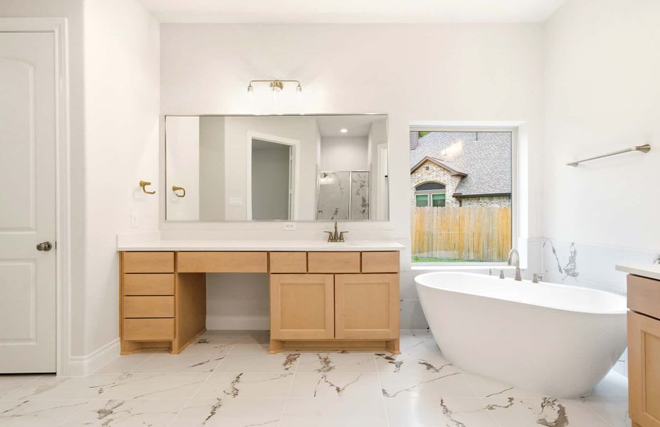 Furnished interior view inside a new home in Bridgeland 60′, Cypress (Image 12).