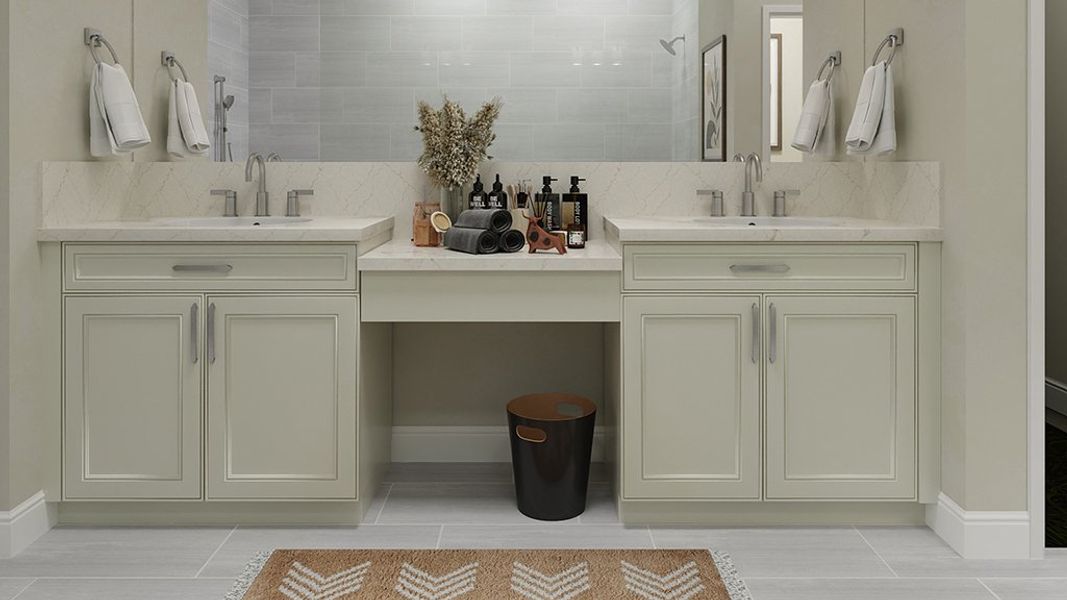 Representative furnished interior of a home built from the Ravenna by Taylor Morrison in Esplanade at Solaeris, Port St. Lucie (Image 16).
