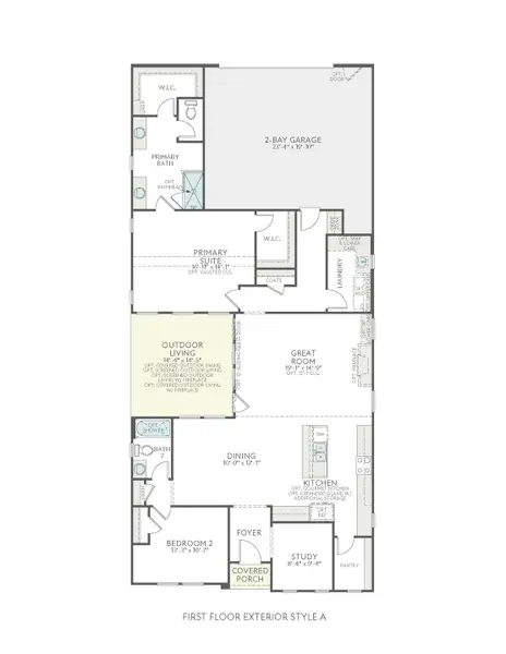 2D floor plan layout for the Beckett by Tri Pointe Homes in Addison Hill, Charlotte, NC (Image 3). 2D floor plan layout for the Beckett by Tri Pointe Homes in Addison Hill, Charlotte, NC (Image 3).