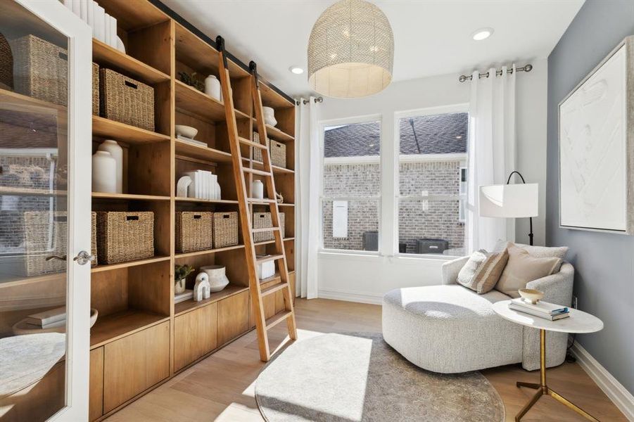 *Model Representation - Flexible living space off entryway, can be used as a study