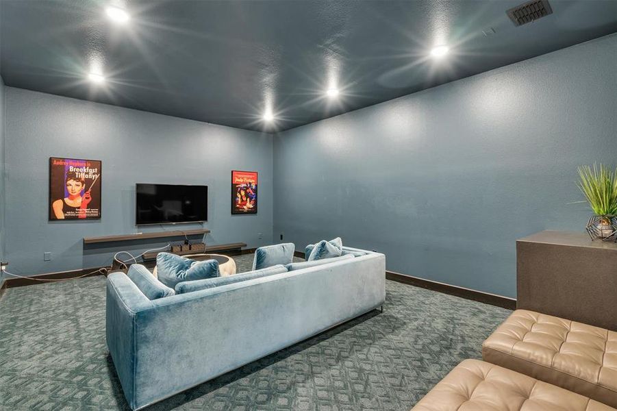 View of carpeted living room