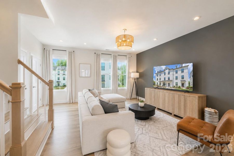 Furnished interior view inside a new home in The Townes of Cotswold, Charlotte (Image 43).