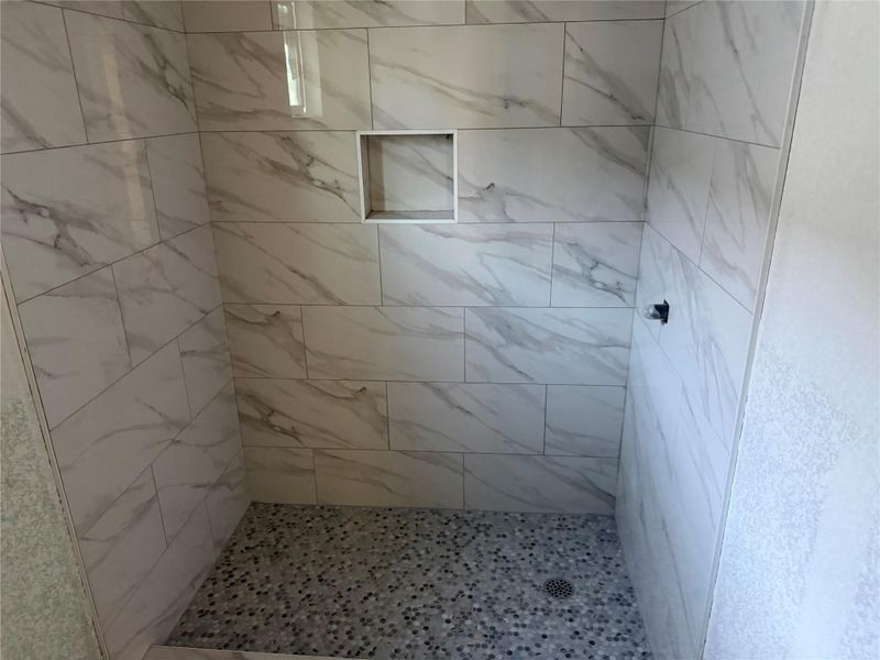 Actual bathroom being built. Actual bathroom being built.