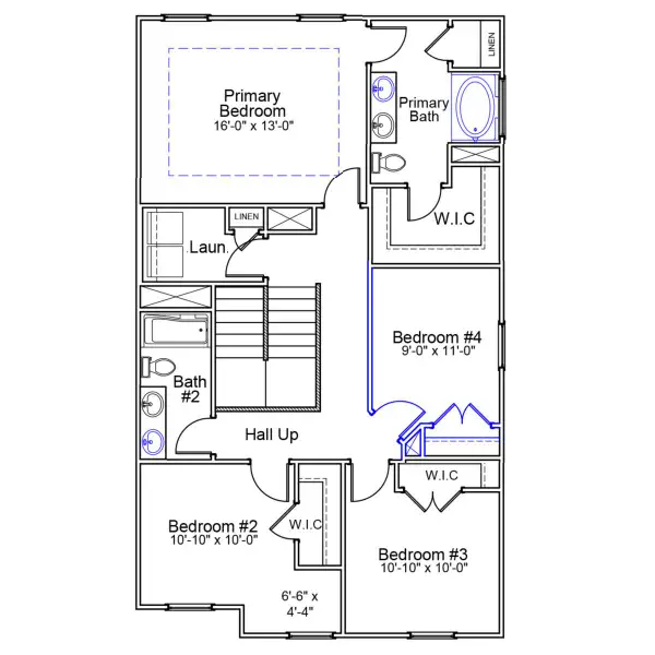 2D floor plan layout of this home in Killians Crossing, Blythewood, SC (Image 4).