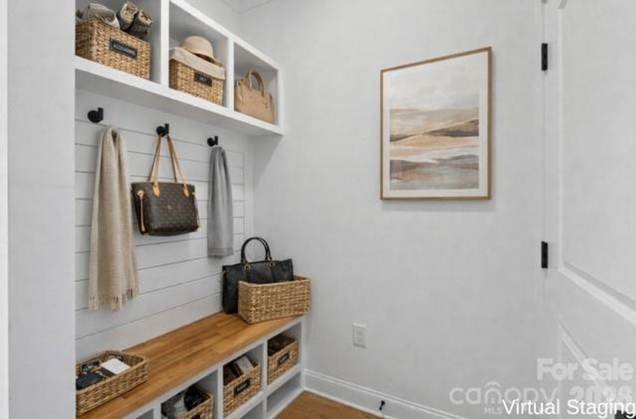Thoughtfully designed mudroom.
