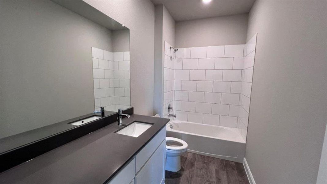 Furnished interior view inside a new home in Bluestem, Rhome (Image 6). Furnished interior view inside a new home in Bluestem, Rhome (Image 6).