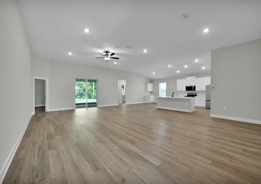 Open concept floor plan