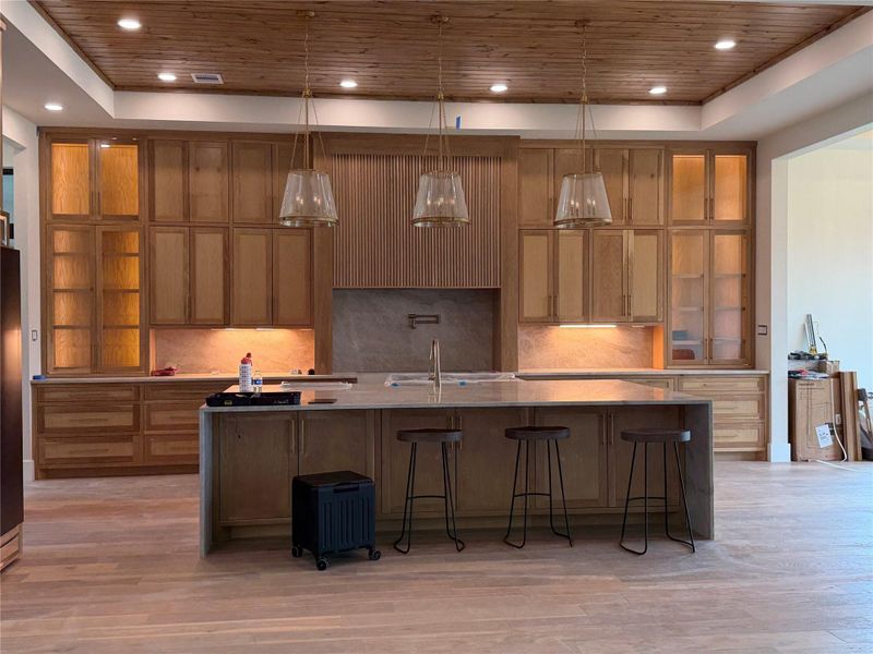 White oak cabinetry in kitchen White oak cabinetry in kitchen