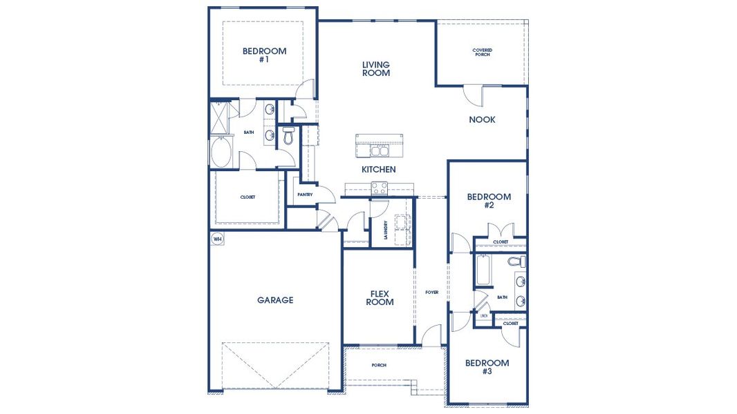 2D floor plan layout for the GROVER Express by D.R. Horton in Kingston Ranch at Lake Oconee, Buckhead, GA (Image 5). 2D floor plan layout for the GROVER Express by D.R. Horton in Kingston Ranch at Lake Oconee, Buckhead, GA (Image 5).
