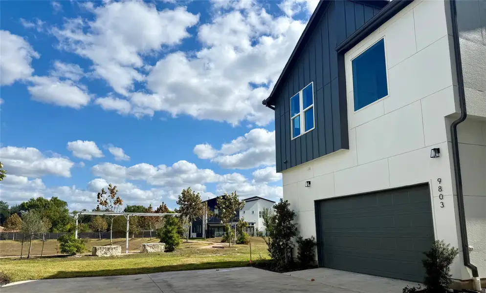 Garage View of Park and Walking Trail