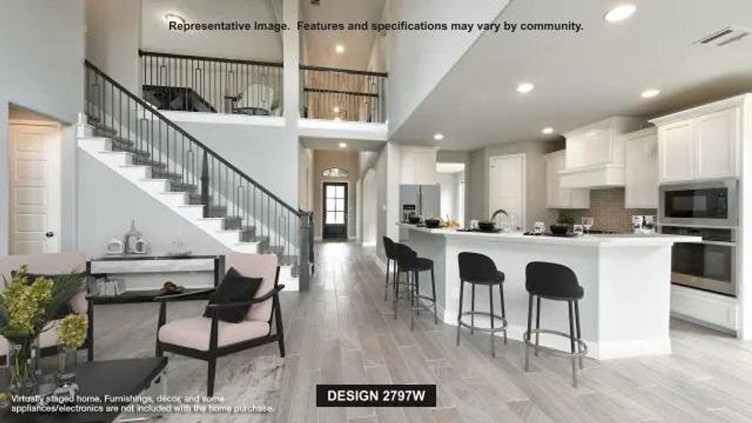 Furnished interior view inside a new home in Crosswinds, Kyle (Image 7).