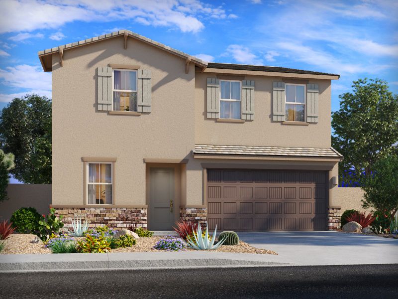 Representative exterior photo of a completed home built from the Sapphire by Meritage Homes in Entrada Del Toro, Sahuarita, AZ (Image 13).