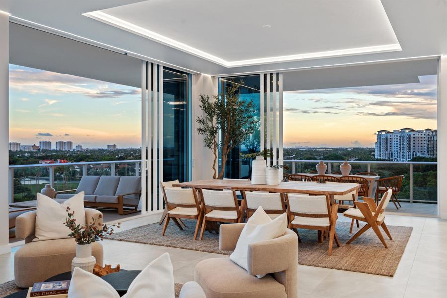 Furnished interior view inside a new home in , Boca Raton (Image 9).