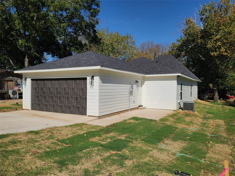 Garage facing alleyway