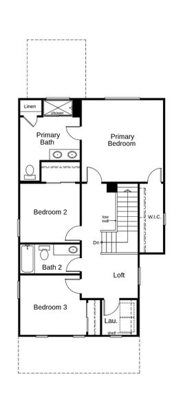 2D floor plan layout of this home in Founders Ridge, Vail, AZ (Image 3).