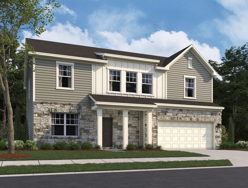 Front exterior of a home in the The Meadows community, located in Mebane, NC (Image 11).