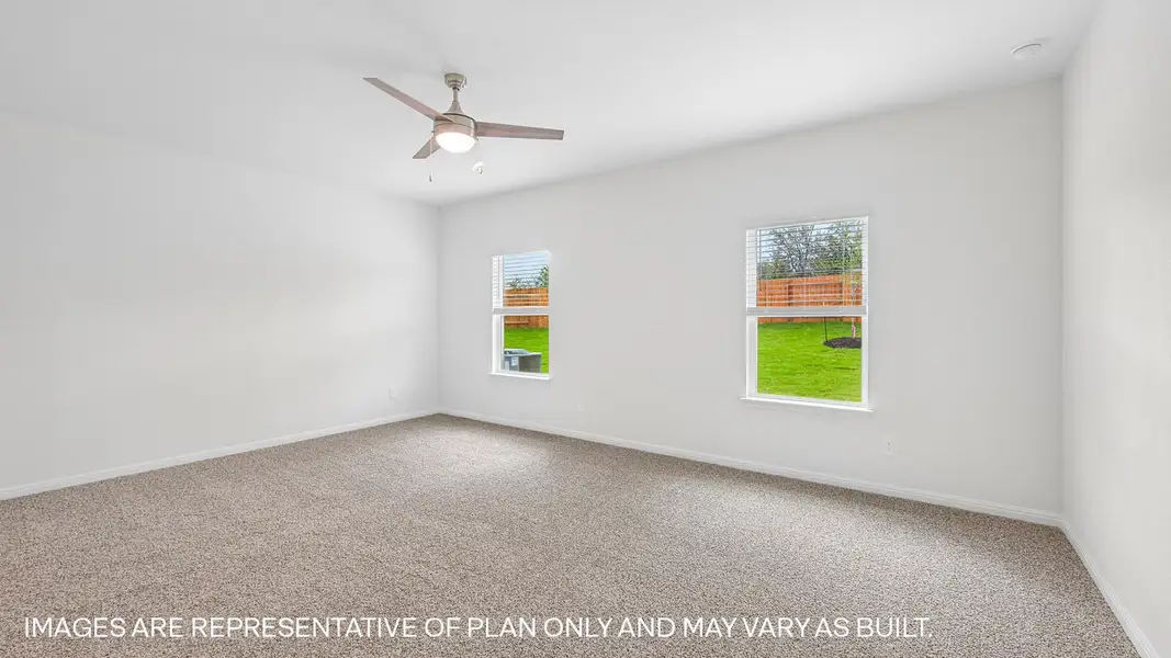 Representative unfurnished interior of a home built from the The Kemah by D.R. Horton in Revelry, Del Valle (Image 23).