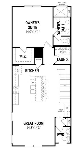 2D floor plan layout for the Myrtle by Mattamy Homes in Tenison Village at Buckner Terrace, Dallas, TX (Image 12). 2D floor plan layout for the Myrtle by Mattamy Homes in Tenison Village at Buckner Terrace, Dallas, TX (Image 12).