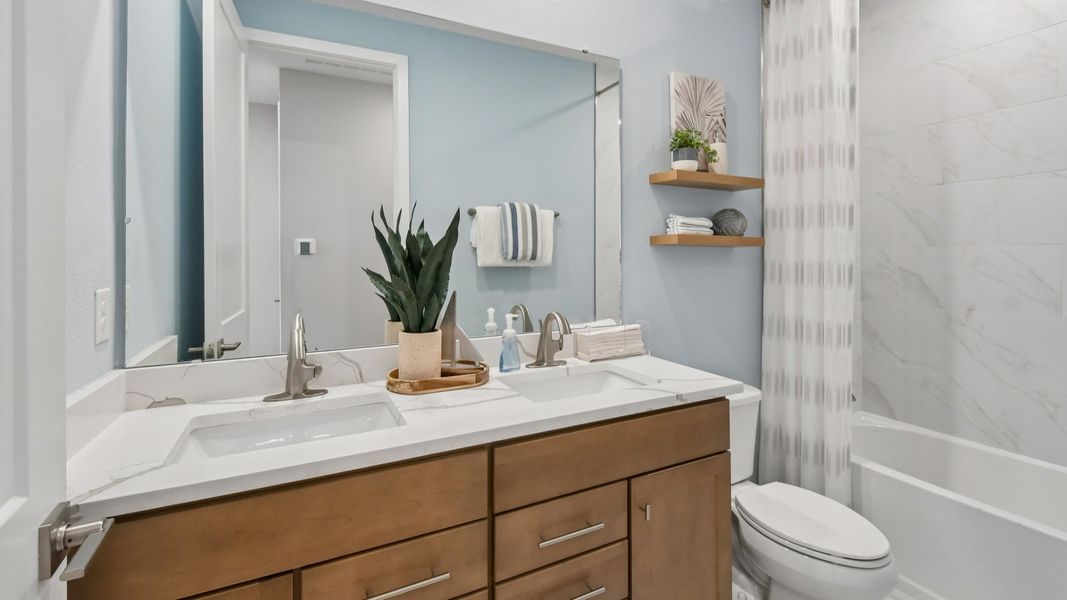 Representative furnished interior of a home built from the Marigold by DRB Homes in Ardisia Park, New Smyrna Beach (Image 59).