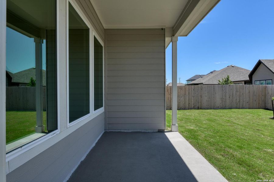 Exterior details and patio area of a home in Saddlebrook Ranch, Schertz (Image 20).