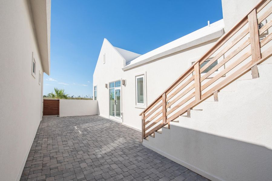 Exterior details and patio area of a home in , Port Aransas (Image 3).