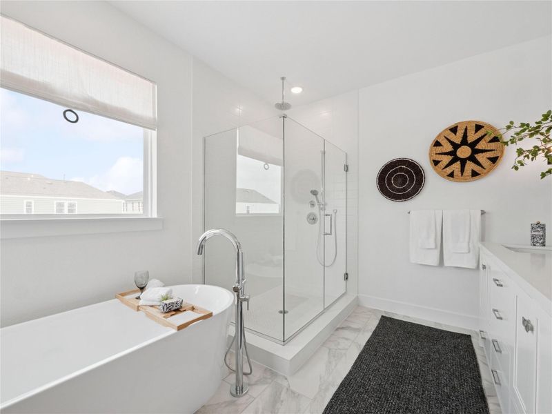 Relaxing primary bath (*Photo not of actual home and used for illustration purposes only.)