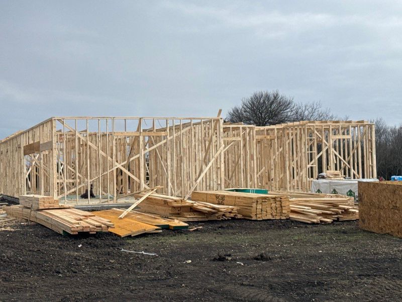 In-progress construction of a new home in Fannin Ranch, Leonard, TX (Image 3).
