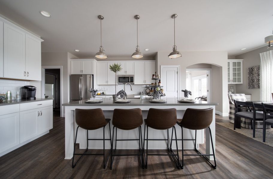 Representative furnished interior of a home built from the Augusta by Keystone Custom Homes in McLean South Shore, Belmont (Image 9).