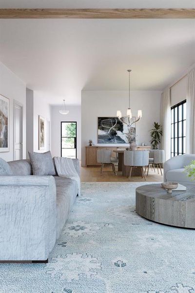 Furnished interior view inside a new home in , Dallas (Image 8). Furnished interior view inside a new home in , Dallas (Image 8).