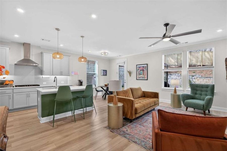 Furnished interior view inside a new home in The Village at Towne Lake, Woodstock (Image 12).