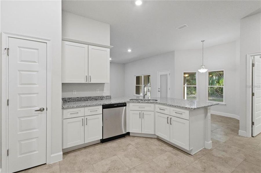 Stock photo. Home will be similar colors and material will vary.