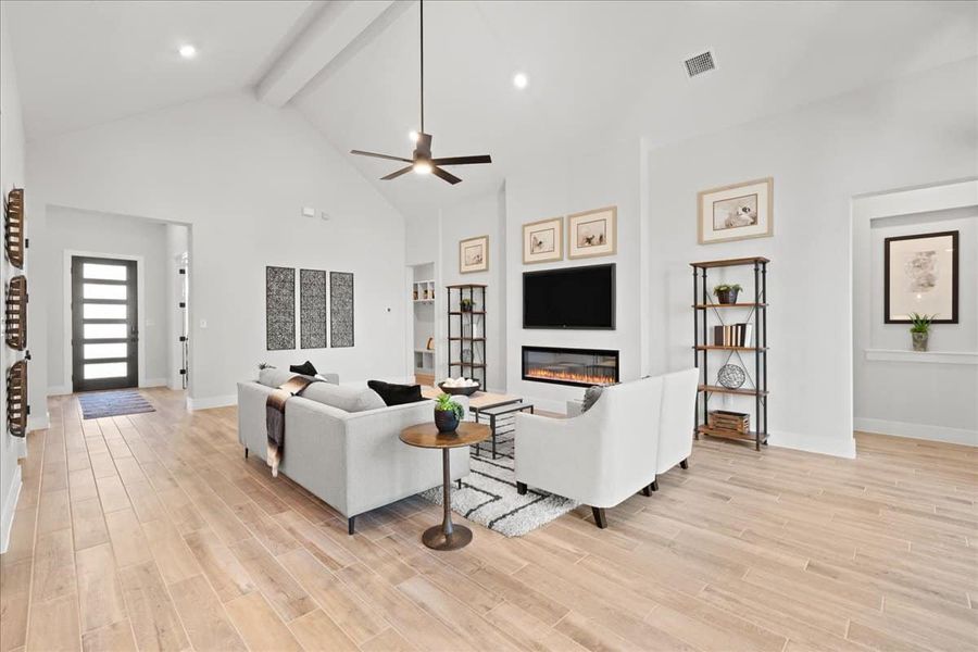 Furnished interior view inside a new home in 6 Creeks, Kyle (Image 14).