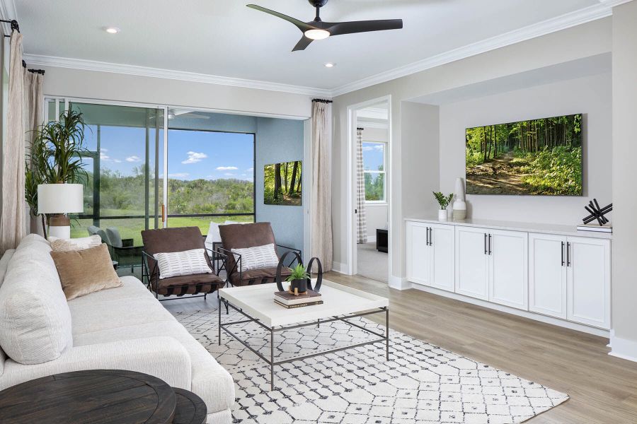 Representative furnished interior of a home built from the Topsail by Mattamy Homes in Wellen Park, Venice (Image 10).