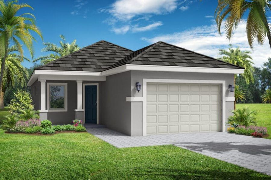 Representative exterior photo of a completed home built from the Nevis by Medallion Home in The Willows, Parrish, FL (Image 2).