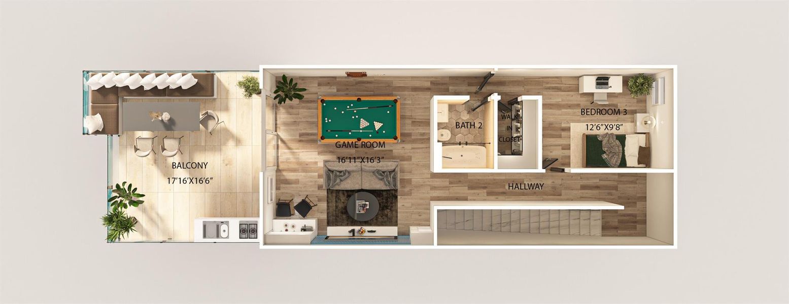 2D floor plan layout of this home in , Houston, TX (Image 3).