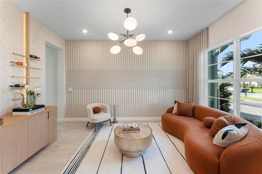 Furnished interior view inside a new home in Arden: The Waterford Collection, Loxahatchee (Image 29).