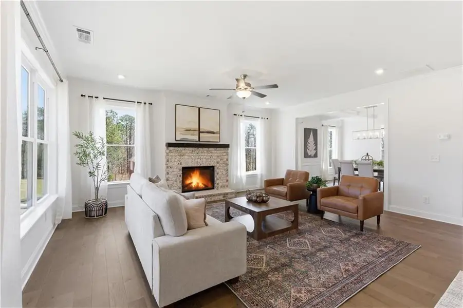 Furnished interior view inside a new home in The Estates at Hurricane Pointe, Douglasville (Image 11).