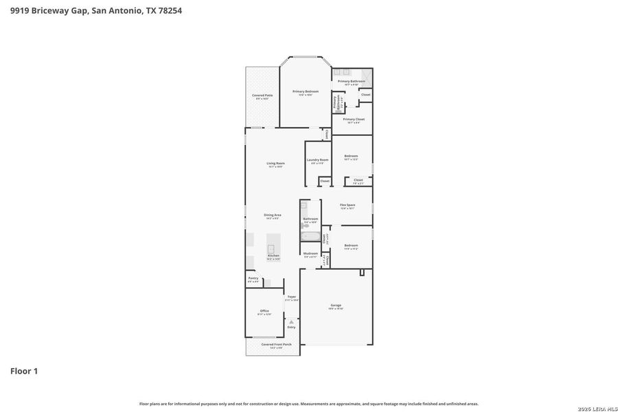 2D floor plan layout of this home in Sagebrooke - Premier Series, San Antonio, TX (Image 5).