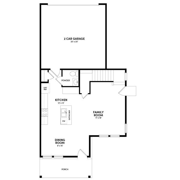 2D floor plan layout of this home in Urban Homes at Easton Park, Austin, TX (Image 3). 2D floor plan layout of this home in Urban Homes at Easton Park, Austin, TX (Image 3).