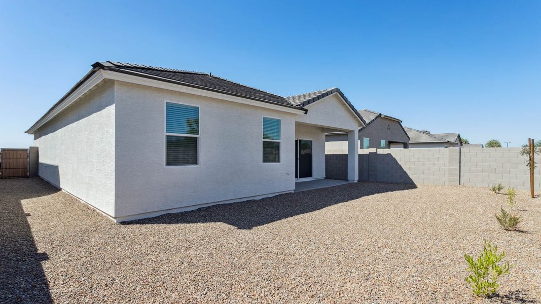 Exterior details and patio area of a home in Elena Trails, Maricopa (Image 3).