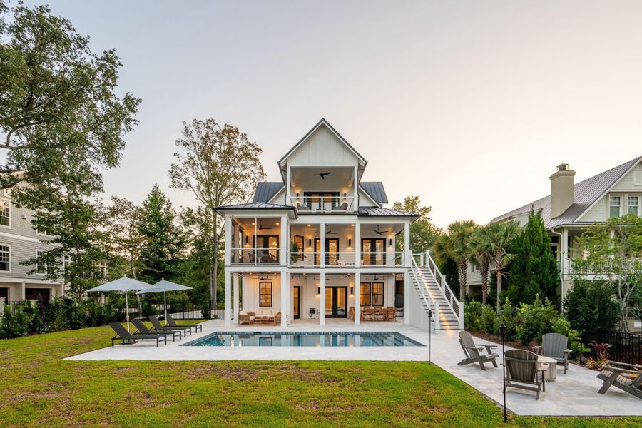 Front exterior of a new home in , Awendaw, SC, highlighting curb appeal (Image 21). Front exterior of a new home in , Awendaw, SC, highlighting curb appeal (Image 21).