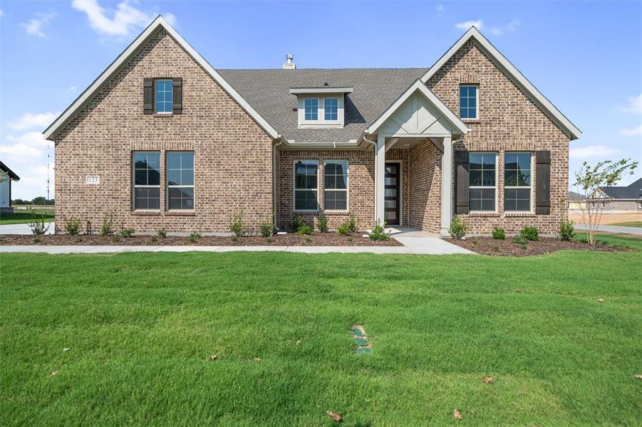 Front exterior of a new home in Fairview Meadows, New Fairview, TX, highlighting curb appeal (Image 18).
