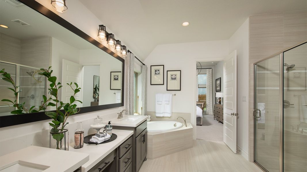 Furnished interior view inside a new home in The Woodlands Hills, Willis (Image 27). Furnished interior view inside a new home in The Woodlands Hills, Willis (Image 27).